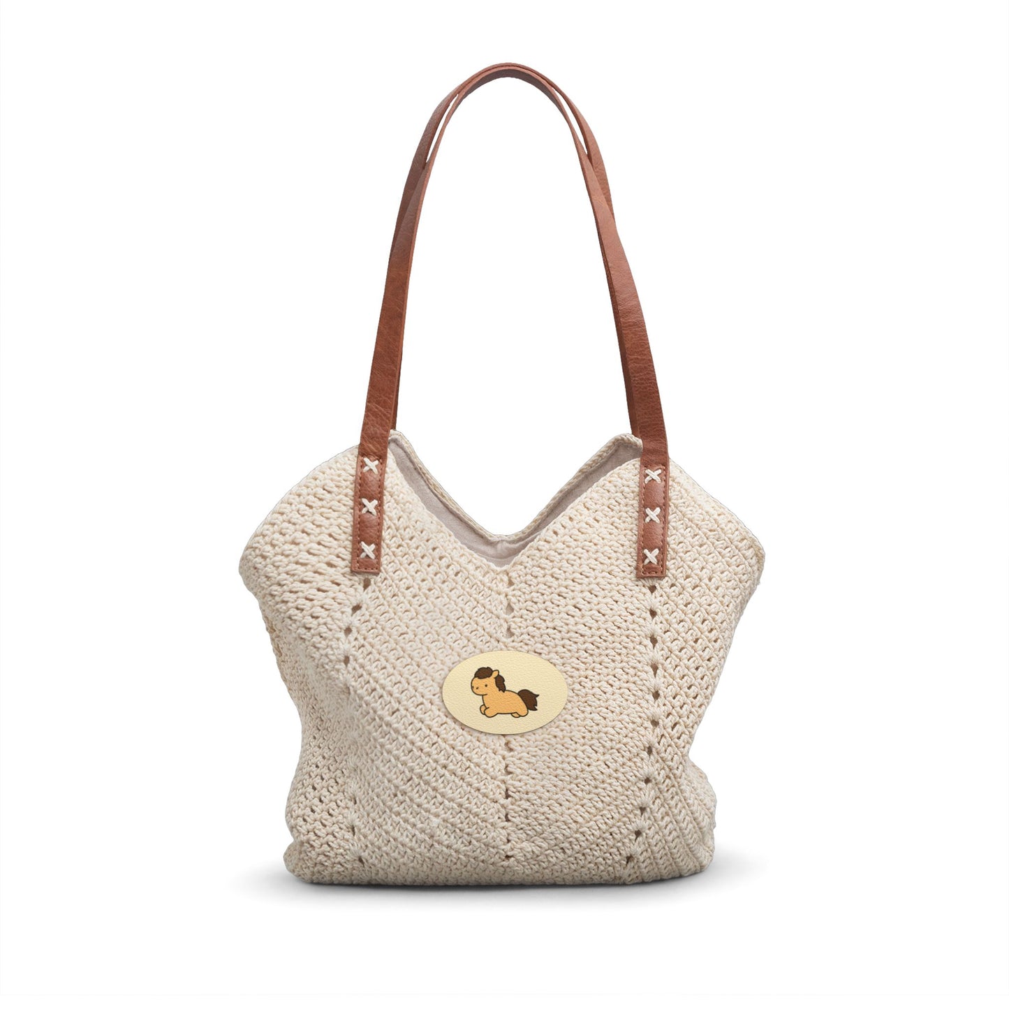 Straw Shoulder Bag - Boho Crochet Tote