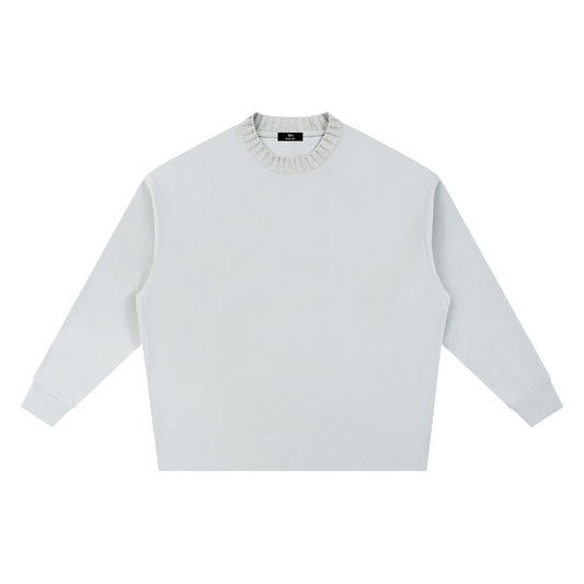 Unisex oversized cotton-blend crewneck sweatshirt featuring a relaxed fit, drop shoulders, and long sleeves for everyday casual wear.