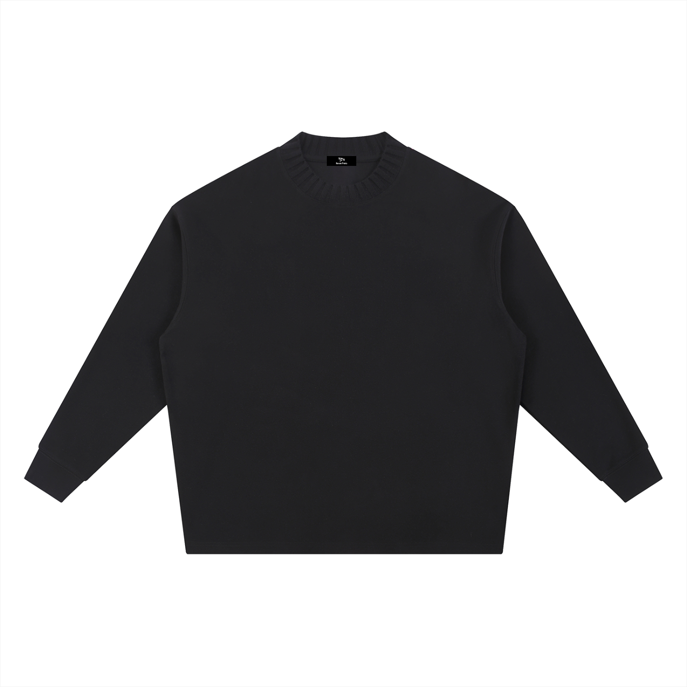 Unisex oversized cotton-blend crewneck sweatshirt featuring a relaxed fit, drop shoulders, and long sleeves for everyday casual wear.